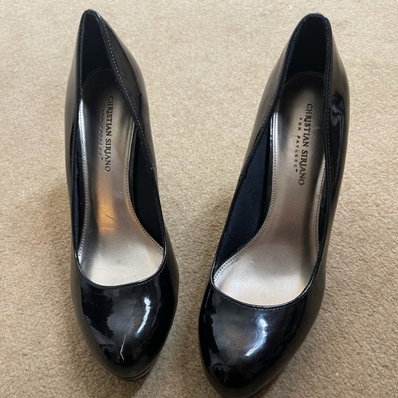 Christian Siriano Black Faux Patent Leather Pumps Size  9.5 - Picture 6 of 10